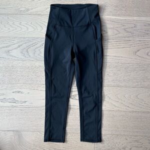 Hylete Black Mid Rise 7/8 Legging Sports Yoga Workout Sports Gym Size XS